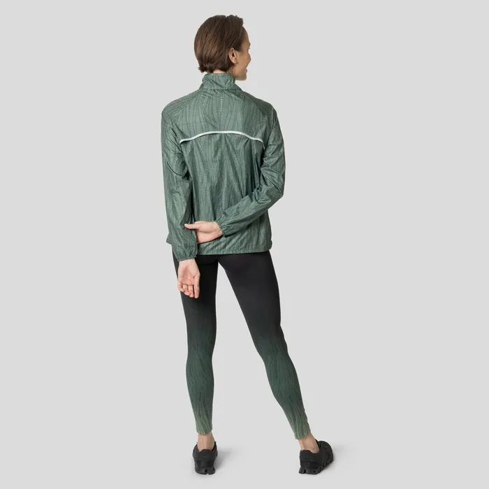 The Zeroweight Print Running Jacket Loden Frost Women Odlo Jackets and Vests The Zeroweight Print Running Jacket Loden Frost Women Odlo Jackets and Vests