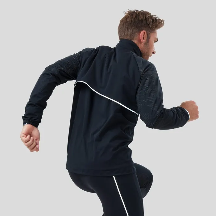 The Zeroweight Pro Warm Reflective Running Jacket Black Men Odlo Jackets and Vests