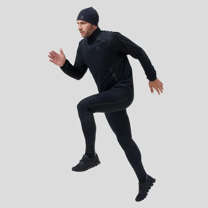 The Zeroweight Pro Warm Reflective Running Jacket Black Men Odlo Jackets and Vests