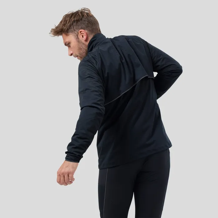The Zeroweight Pro Warm Reflective Running Jacket Black Men Odlo Jackets and Vests