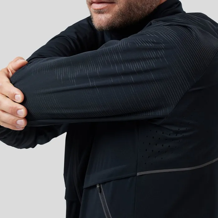 The Zeroweight Pro Warm Reflective Running Jacket Black Men Odlo Jackets and Vests
