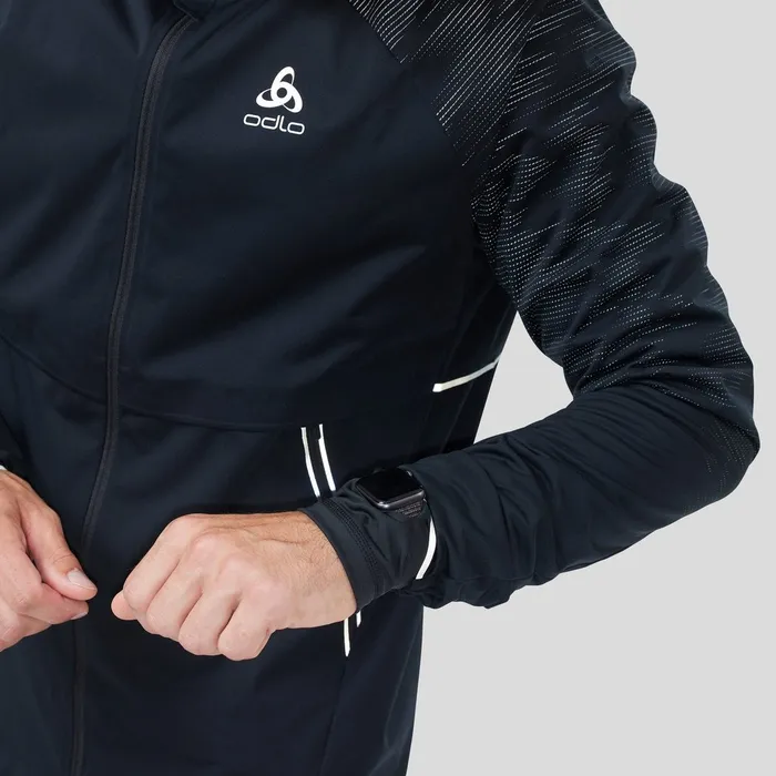 The Zeroweight Pro Warm Reflective Running Jacket Black Men Odlo Jackets and Vests