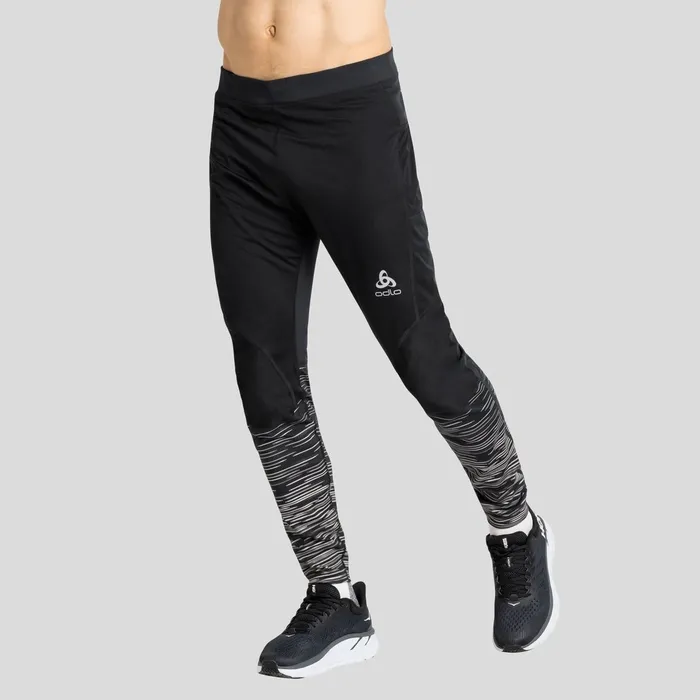 The Zeroweight Warm Reflective Tights Black Men Odlo Pants and Tights