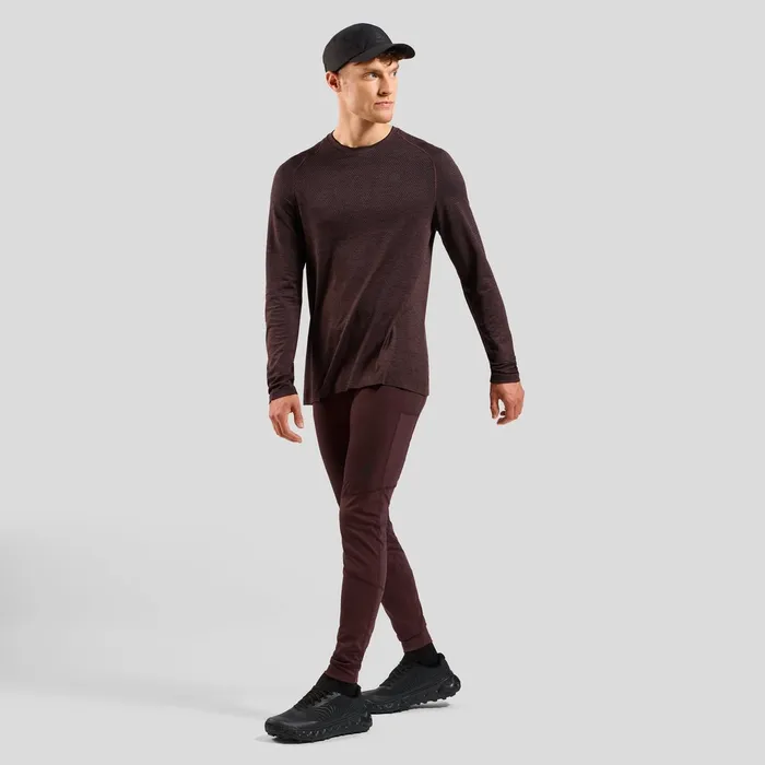 The Zeroweight Warm Running Tights 20 Fudge Men Odlo Pants and Tights The Zeroweight Warm Running Tights 20 Fudge Men Odlo Pants and Tights