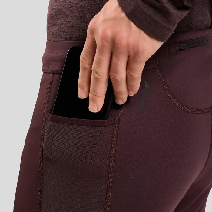 The Zeroweight Warm Running Tights 20 Fudge Men Odlo Pants and Tights The Zeroweight Warm Running Tights 20 Fudge Men Odlo Pants and Tights