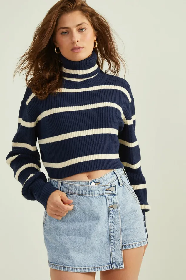 Tia Striped Turtleneck Women Sweaters Altar8217d State