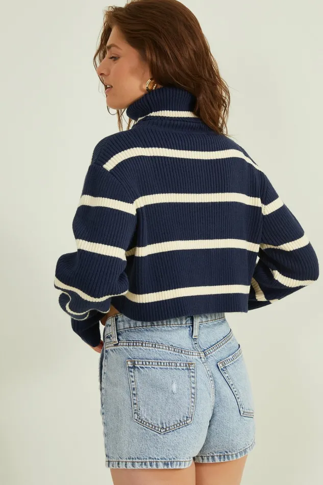 Tia Striped Turtleneck Women Sweaters Altar8217d State