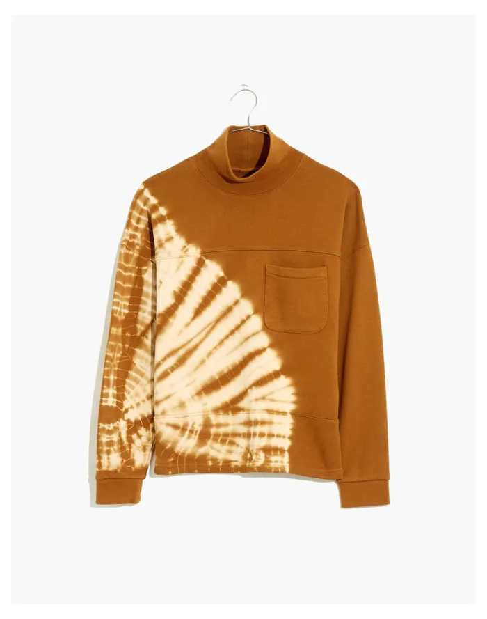 Tie Dye Resourced Cotton Mockneck Pocket Sweatshirt Dried Cedar Women Madewell Sweatshirts and Sweatpants Tie Dye Resourced Cotton Mockneck Pocket Sweatshirt Dried Cedar Women Madewell Sweatshirts and Sweatpants