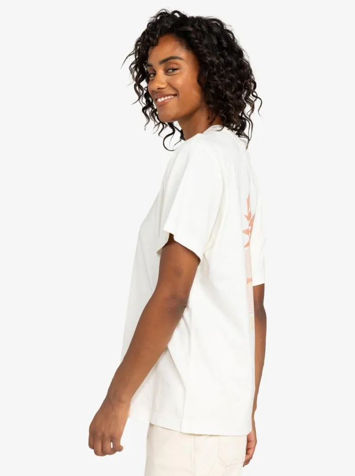 To The Sun 8211 Short Sleeves Tshirt Egret Women Roxy TShirts and Tops
