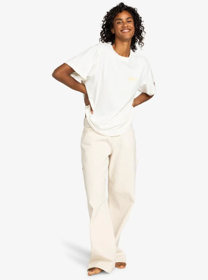To The Sun 8211 Short Sleeves Tshirt Egret Women Roxy TShirts and Tops