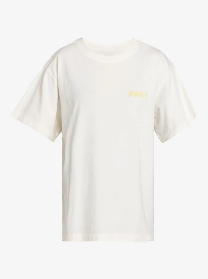 To The Sun 8211 Short Sleeves Tshirt Egret Women Roxy TShirts and Tops