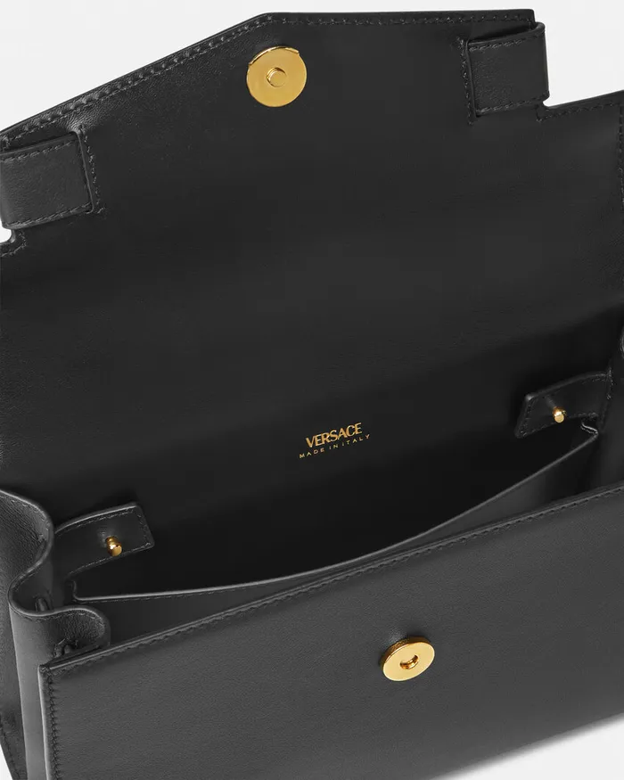 Top Handle Women Versace Medusa 03995 Handbag Blackgold