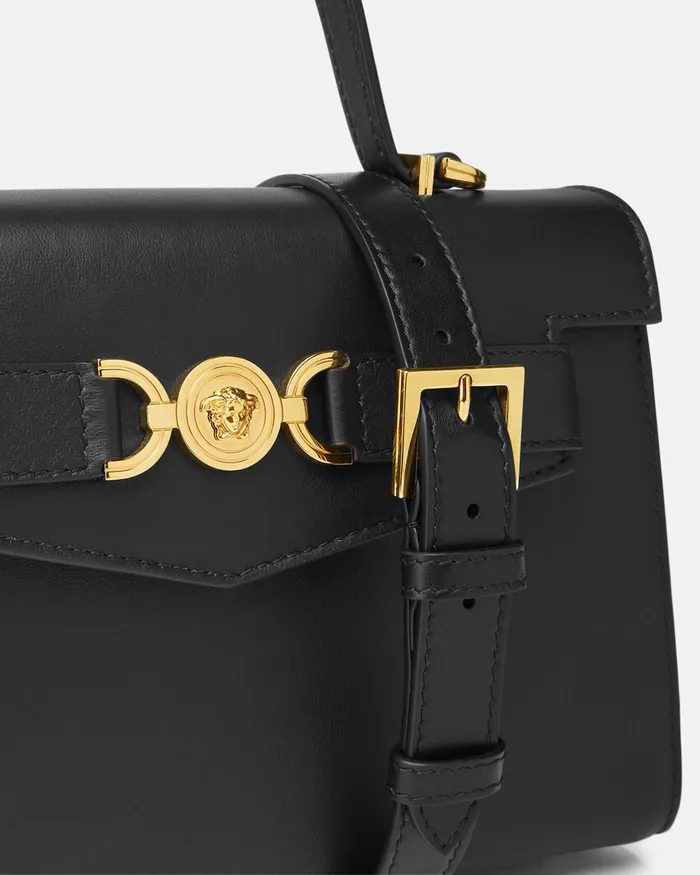 Top Handle Women Versace Medusa 03995 Handbag Blackgold