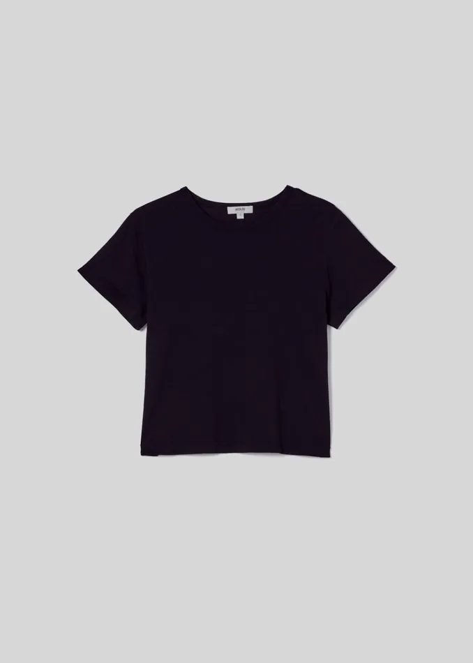 Tops and Bodysuits Women Agolde Adine Shrunken Tee Black