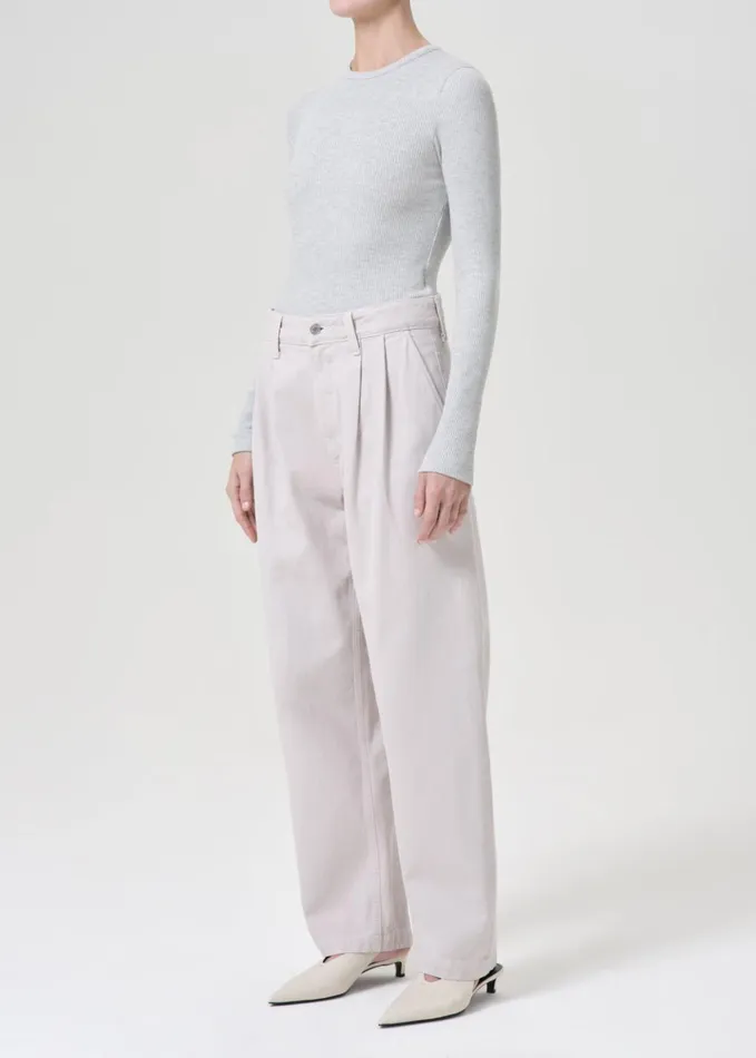 Tops and Bodysuits Women Agolde Alma Shrunken Crewneck Brushed Grey Heather