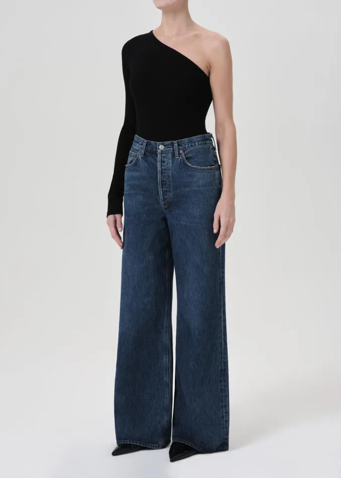 Tops and Bodysuits Women Agolde Glynn Bodysuit Black