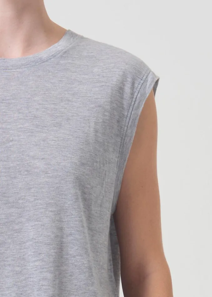 Tops and Bodysuits Women Agolde Raya Muscle Tee Grey Heather