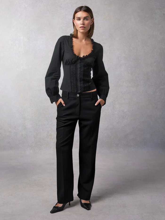 Tops Rouje Women Wendy Shirt Uni Noir