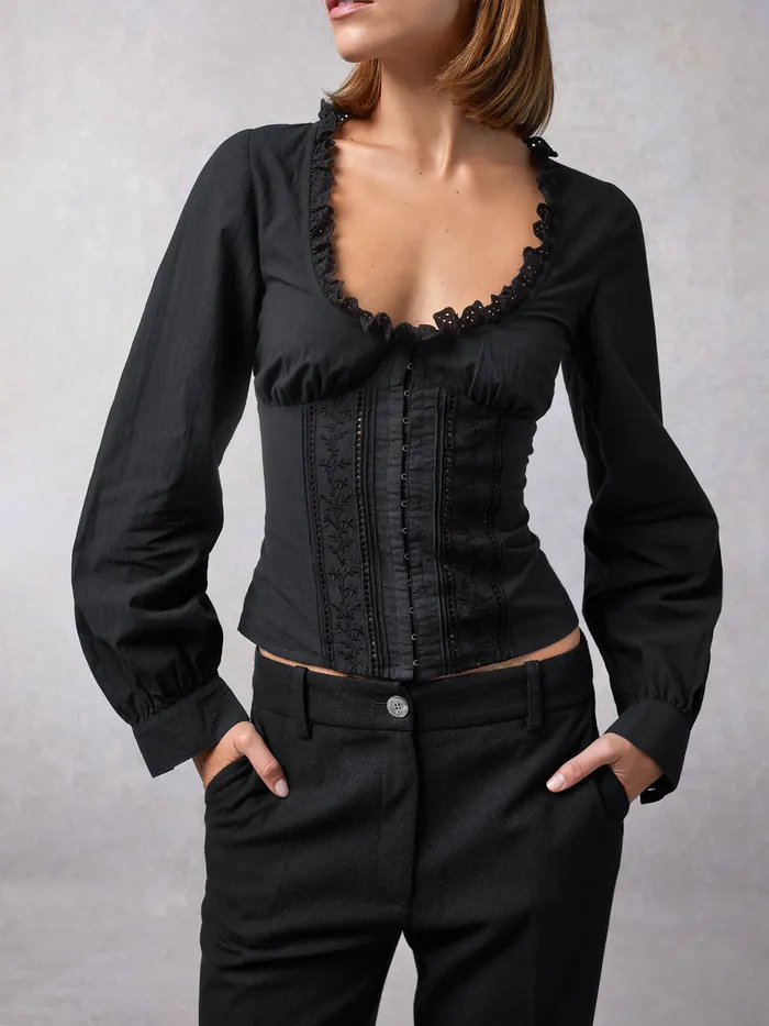 Tops Rouje Women Wendy Shirt Uni Noir