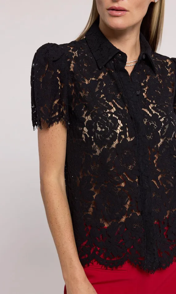 Tops Women Generation Love Clothing Murphy Lace Shirt Black