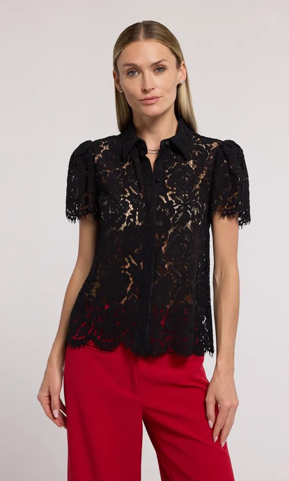 Tops Women Generation Love Clothing Murphy Lace Shirt Black