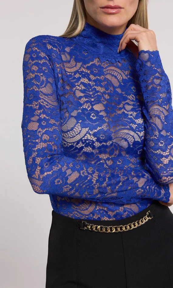 Tops Women Generation Love Clothing Tyla Lace Top Ultramarine