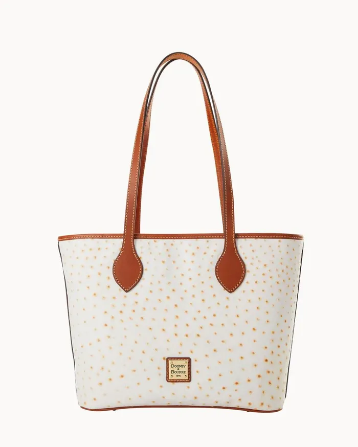 Totes Women Dooney and Bourke Ostrich Tote Bone