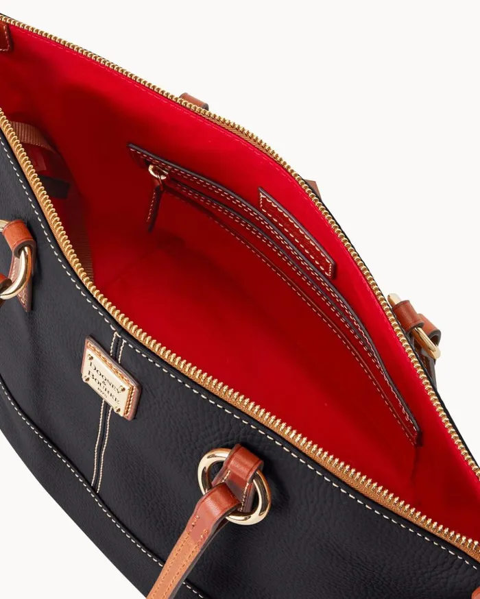 Totes Women Dooney and Bourke Pebble Grain Small Tobi Tote Black
