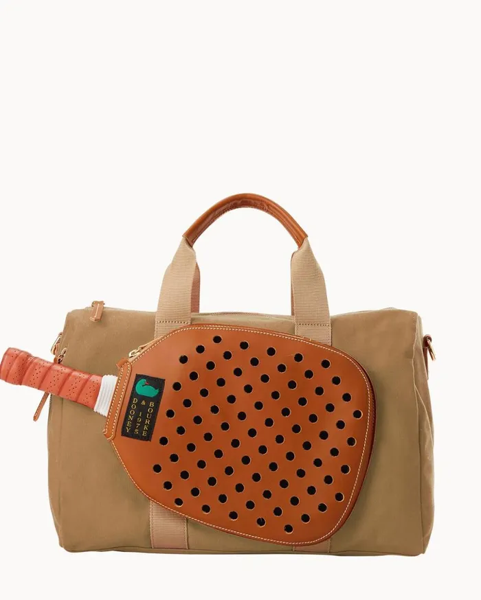 Travel Women Dooney and Bourke Canvas Pickleball Duffle 40 Beige