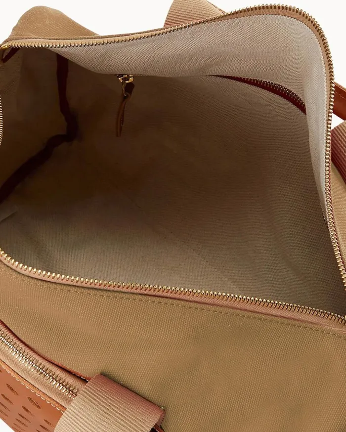Travel Women Dooney and Bourke Canvas Pickleball Duffle 40 Beige Travel Women Dooney and Bourke Canvas Pickleball Duffle 40 Beige