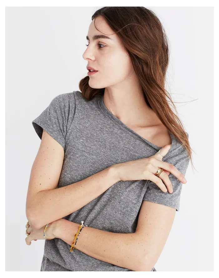 Triblend Ex Boyfriend Tee Hthr Pewter Women Madewell Tees