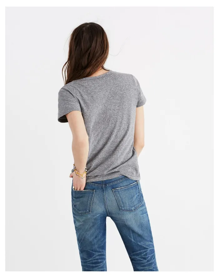 Triblend Ex Boyfriend Tee Hthr Pewter Women Madewell Tees Triblend Ex Boyfriend Tee Hthr Pewter Women Madewell Tees