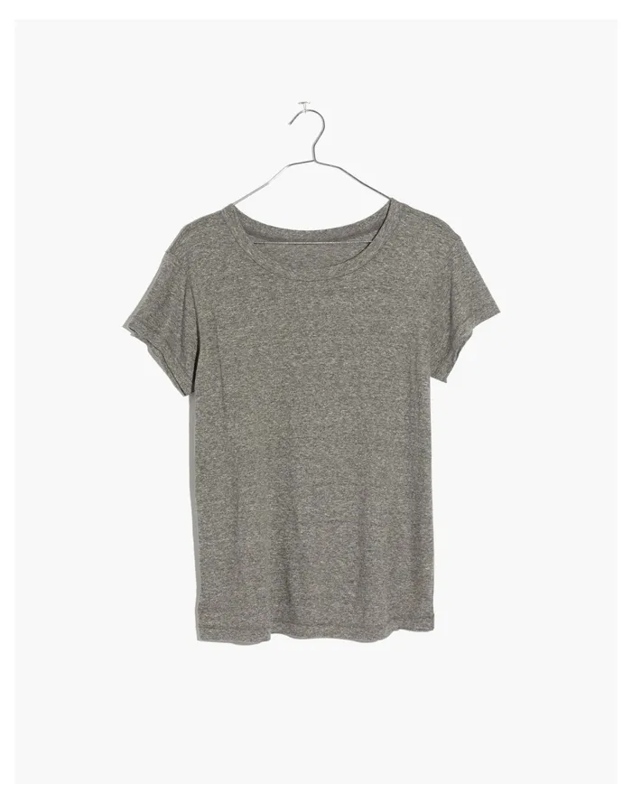 Triblend Ex Boyfriend Tee Hthr Pewter Women Madewell Tees Triblend Ex Boyfriend Tee Hthr Pewter Women Madewell Tees