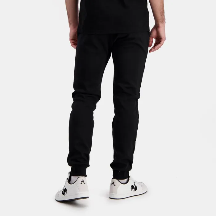 Trousers And Joggers Men Le Coq Sportif Essentiels Pantalon Slim Noir Homme Black