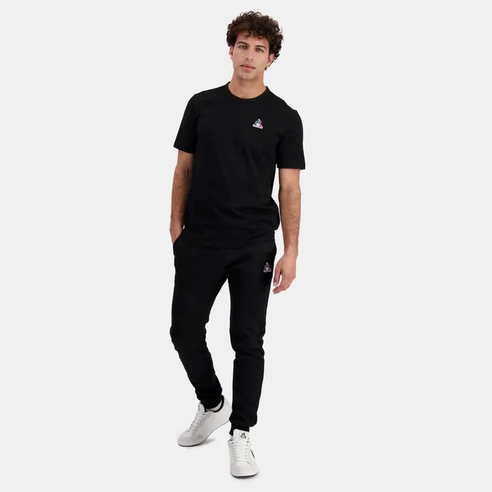 Trousers And Joggers Men Le Coq Sportif Essentiels Pantalon Slim Noir Homme Black