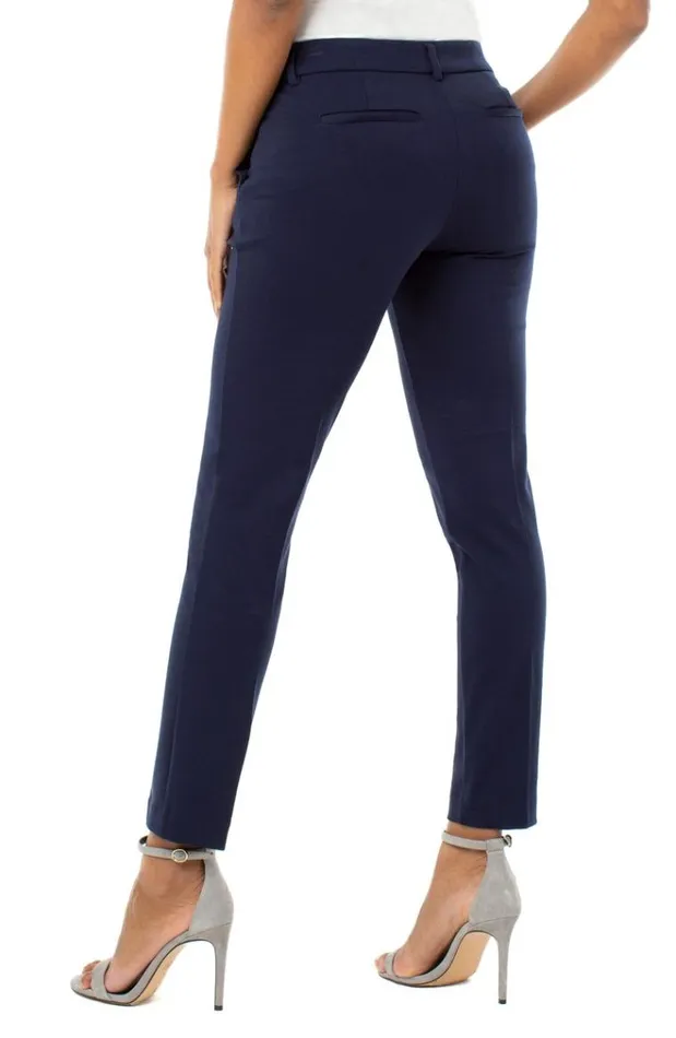 Trousers Women Liverpool Los Angeles Kelsey Knit Trouser Super Stretch Ponte Cadet Blue