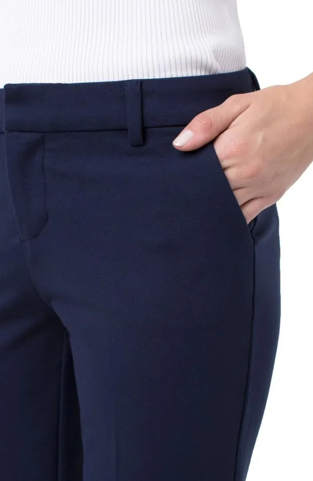 Trousers Women Liverpool Los Angeles Kelsey Knit Trouser Super Stretch Ponte Cadet Blue