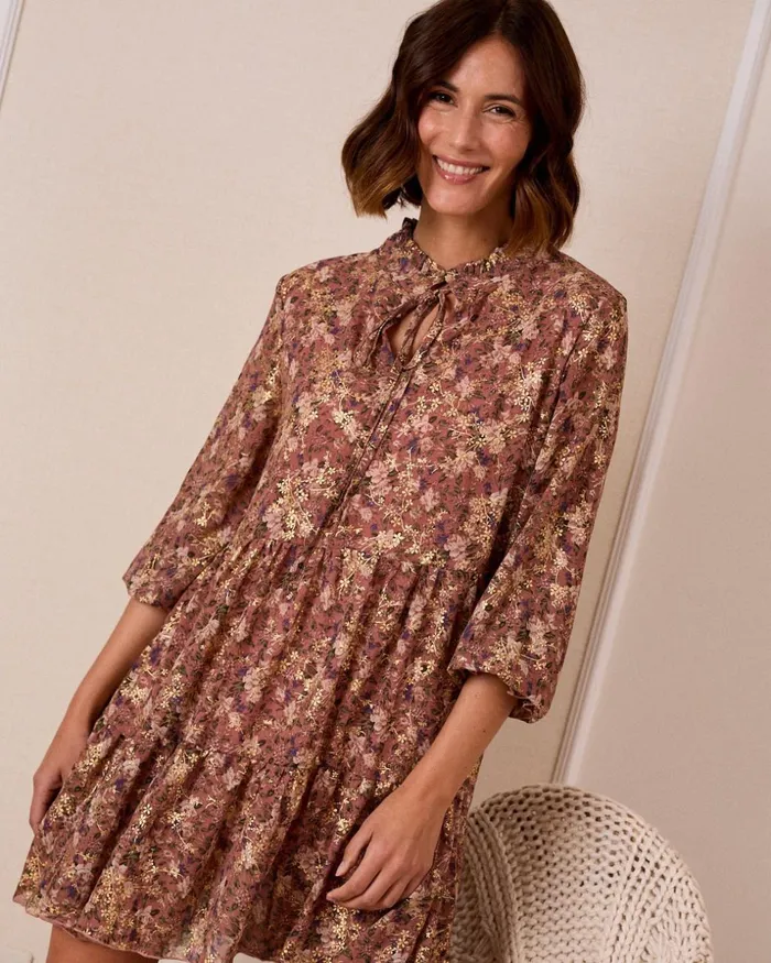 Tulip Flowers Dress Cream Women Polin Et Moi Dresses And Jumpsuits