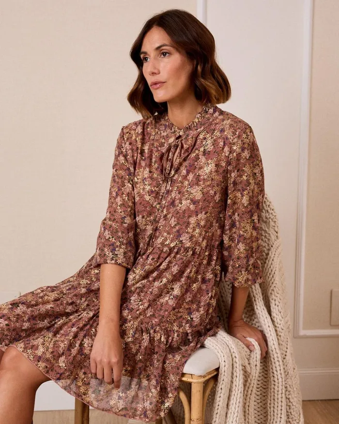 Tulip Flowers Dress Cream Women Polin Et Moi Dresses And Jumpsuits