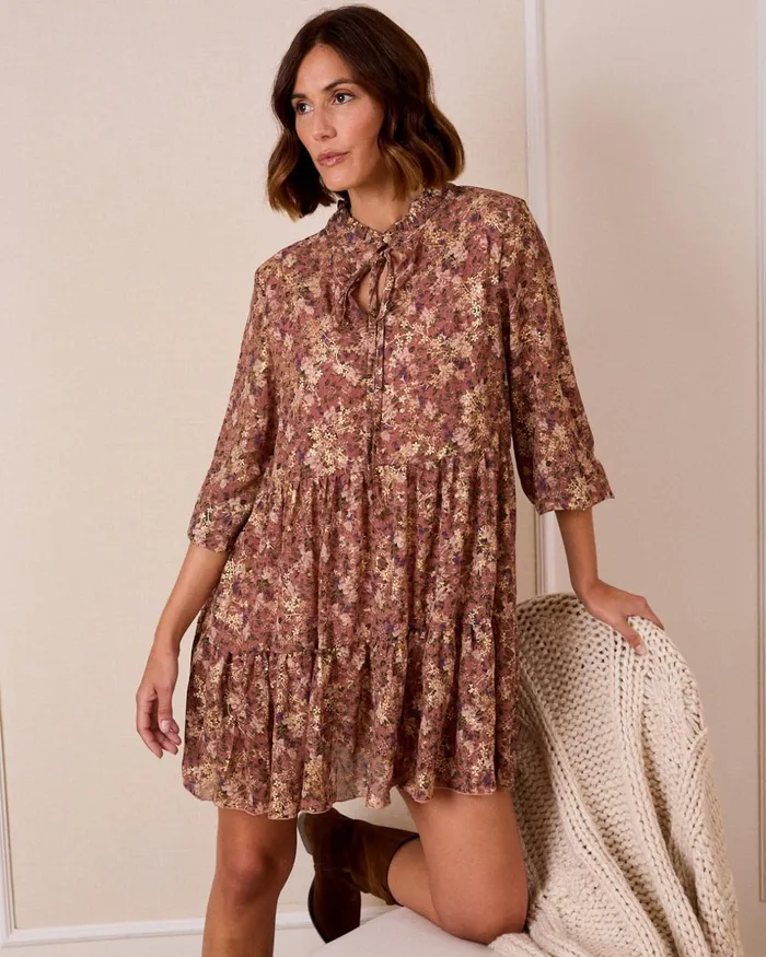 Tulip Flowers Dress Cream Women Polin Et Moi Dresses And Jumpsuits