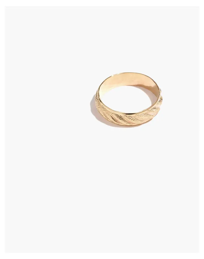 Tumble Chunky Twist Ring Gold Women Madewell Rings