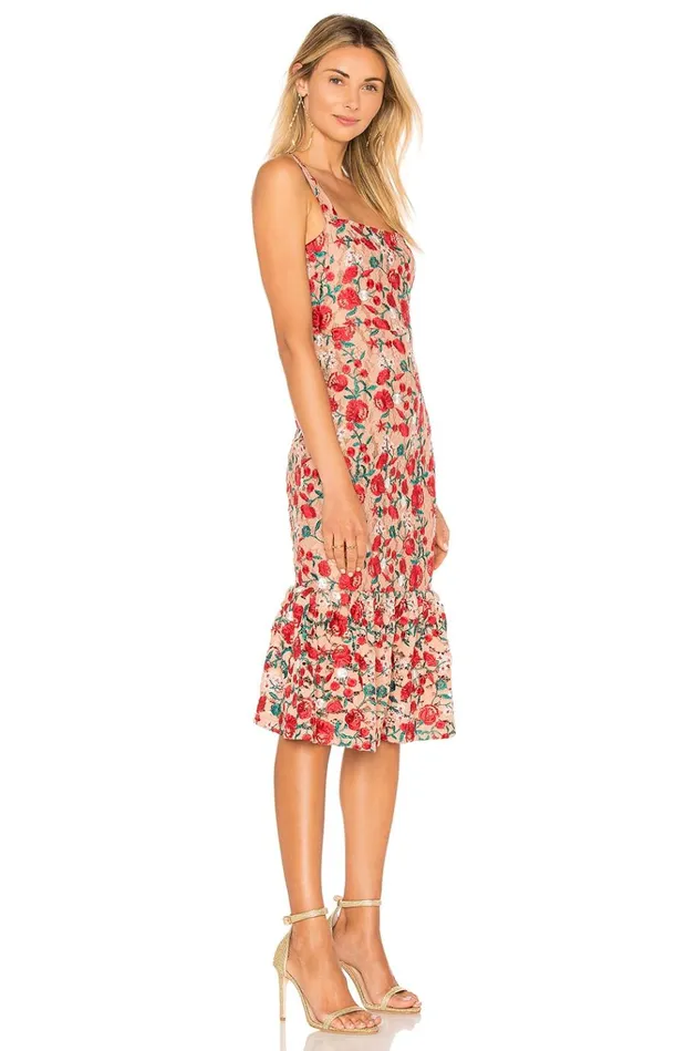 Under The Stars Midi Dark Nude Women Lovers Friends Dresses