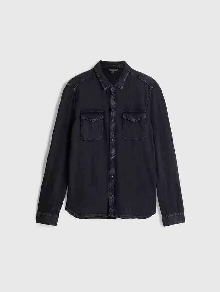 Unisex ARVON WESTERN SHIRT Charcoal John Varvatos Shirts