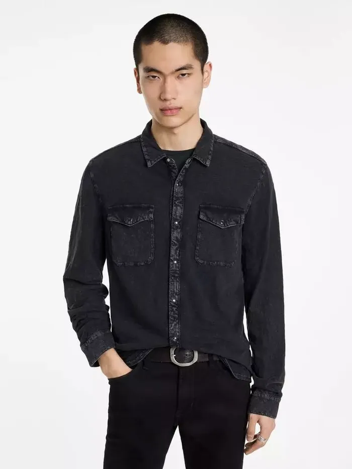 Unisex ARVON WESTERN SHIRT Charcoal John Varvatos Shirts