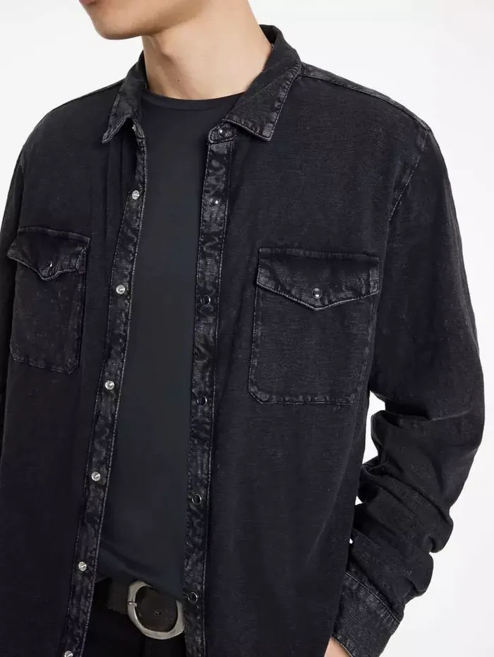 Unisex ARVON WESTERN SHIRT Charcoal John Varvatos Shirts