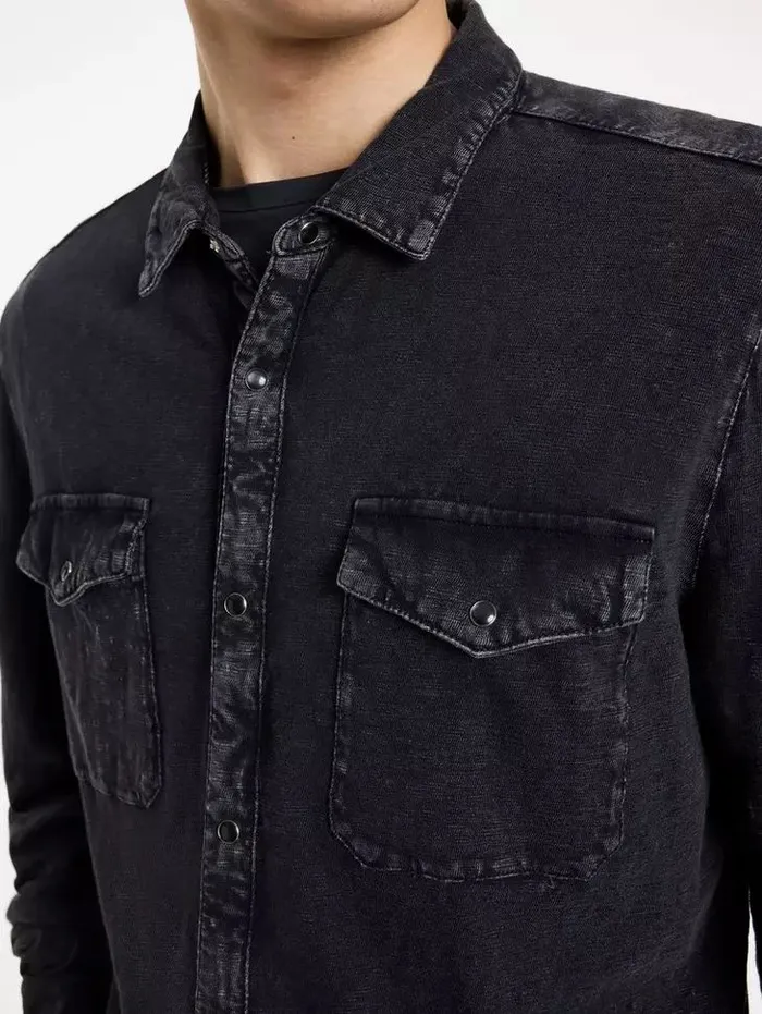 Unisex ARVON WESTERN SHIRT Charcoal John Varvatos Shirts