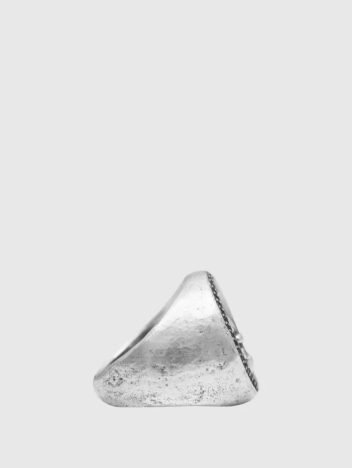 Unisex FLEUR DE LIS FEATURE RING WITH BLACK DIAMONDS No Color John Varvatos Jewelry