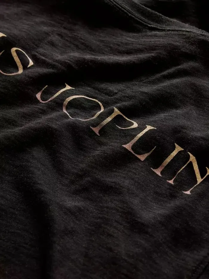Unisex JANIS JOPLIN TEE Black John Varvatos Graphic Tees