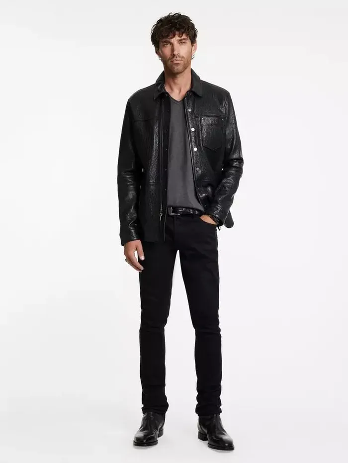 Unisex MILES VNECK Deep Charcoal John Varvatos T Shirts