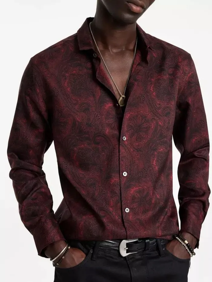 Unisex ORCHARD SHIRT Berry John Varvatos Shirts
